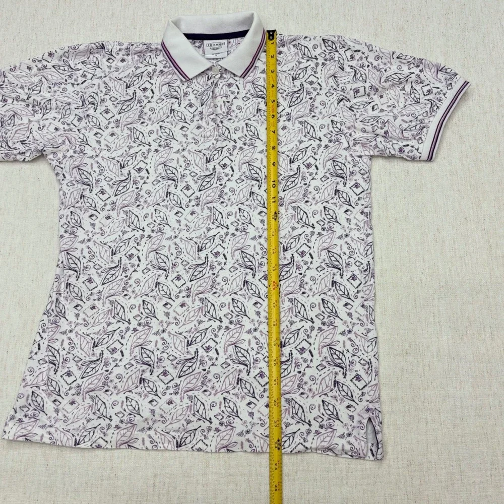 Fairway Outfitters Purple Leaf Print Polo Shirt and Pleated Shorts Golf Set 6 M